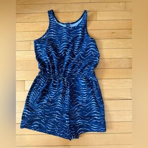 Athleta Girl Blue and White romper (shorts)